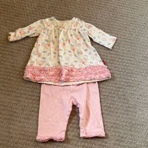 Magnetic Me Floral Baby Outfit in Pink and Blue